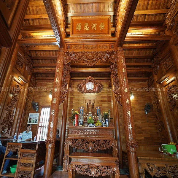 Cách bố trí bàn thờ nhà 3 gian chuẩn phong thuỷ, hút vượng khí