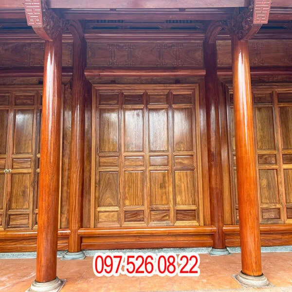 Mẫu nhà gỗ kẻ truyền 3 gian – 12 cột đứng đất, đậm nét kiến trúc Bắc Bộ