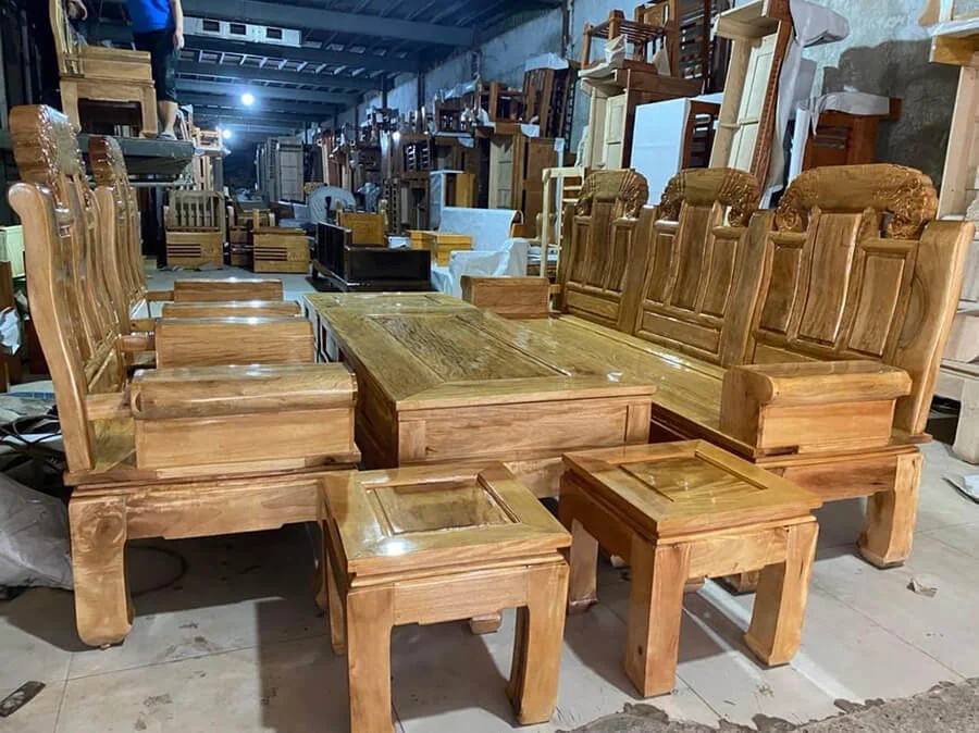 Bàn ghế gỗ lát