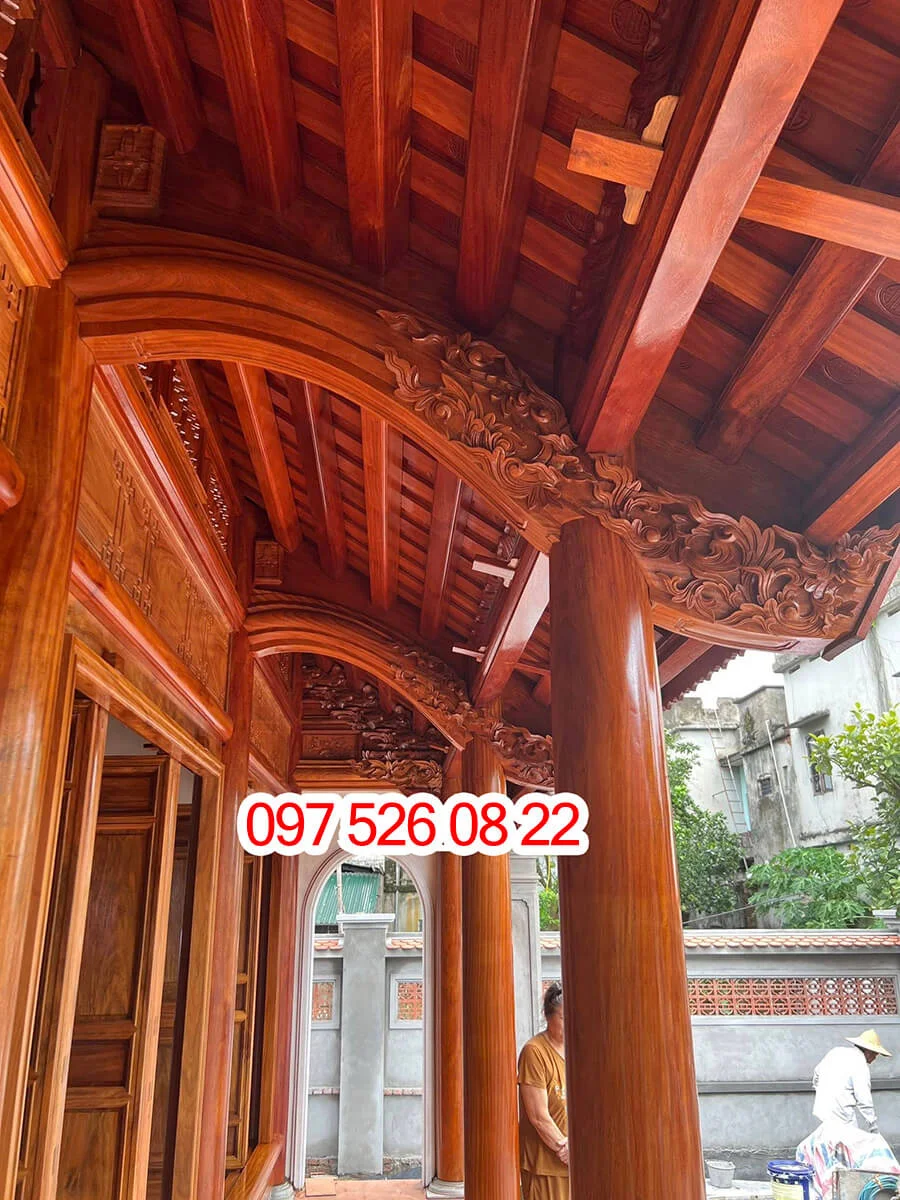 Kiến trúc chuẩn mực của nhà gỗ kẻ truyền 3 gian