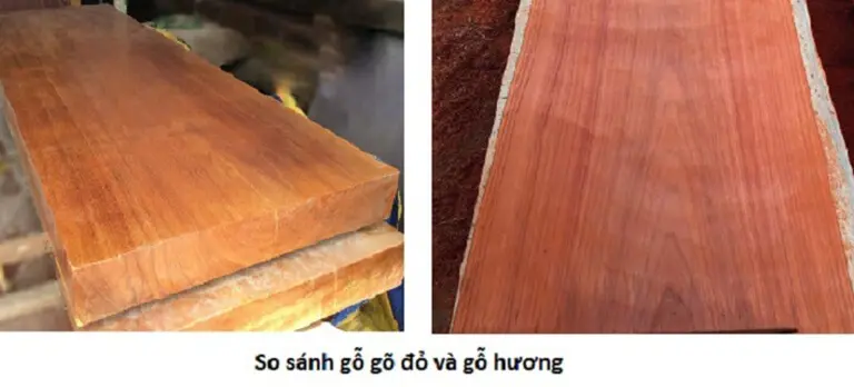 Bảng so sánh: Gỗ gõ đỏ vs Gỗ hương